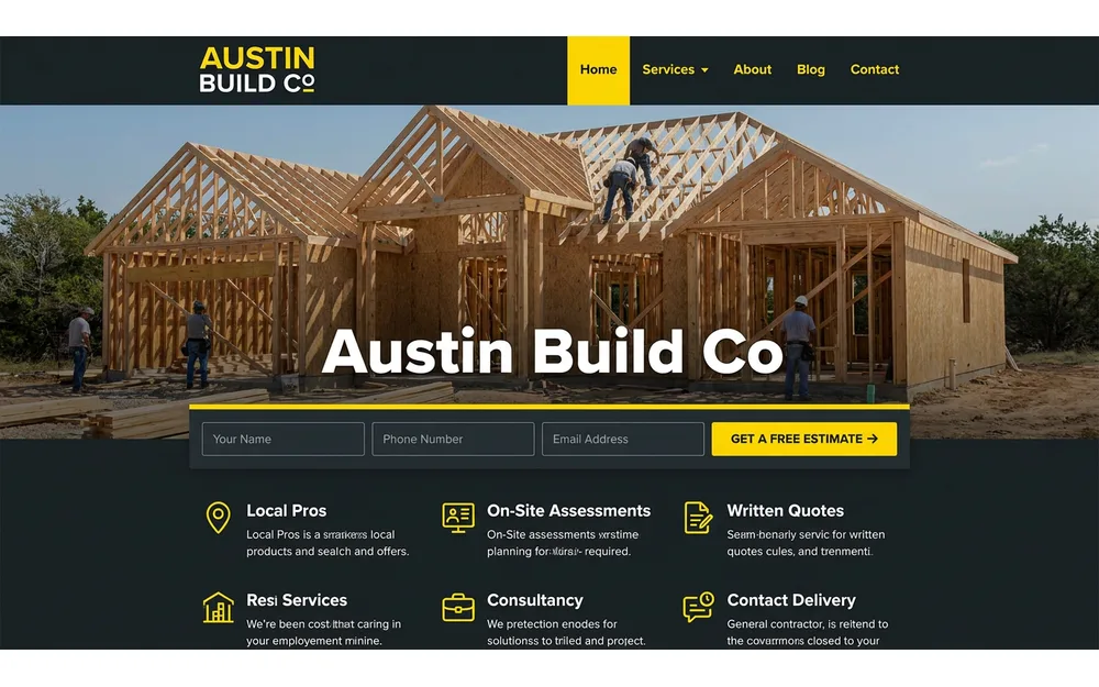 General Contractor website — Austin, TX