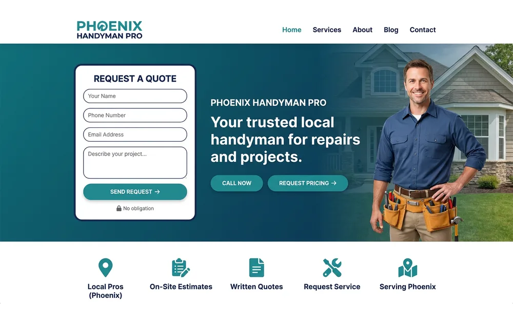 Handyman Services website — Phoenix, AZ